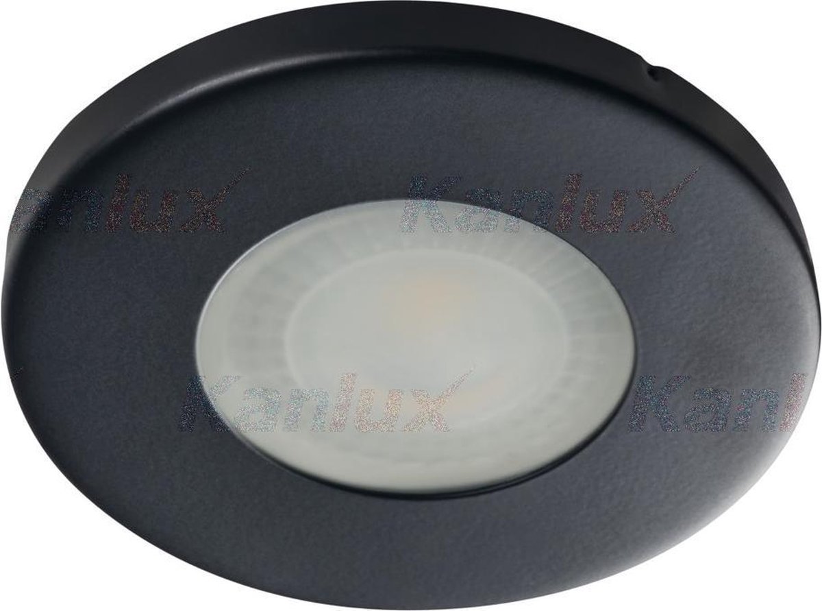 IP44 LED inbouwspot Ellie -Rond Zwart -Extra Warm Wit -Dimbaar 4W -Philips