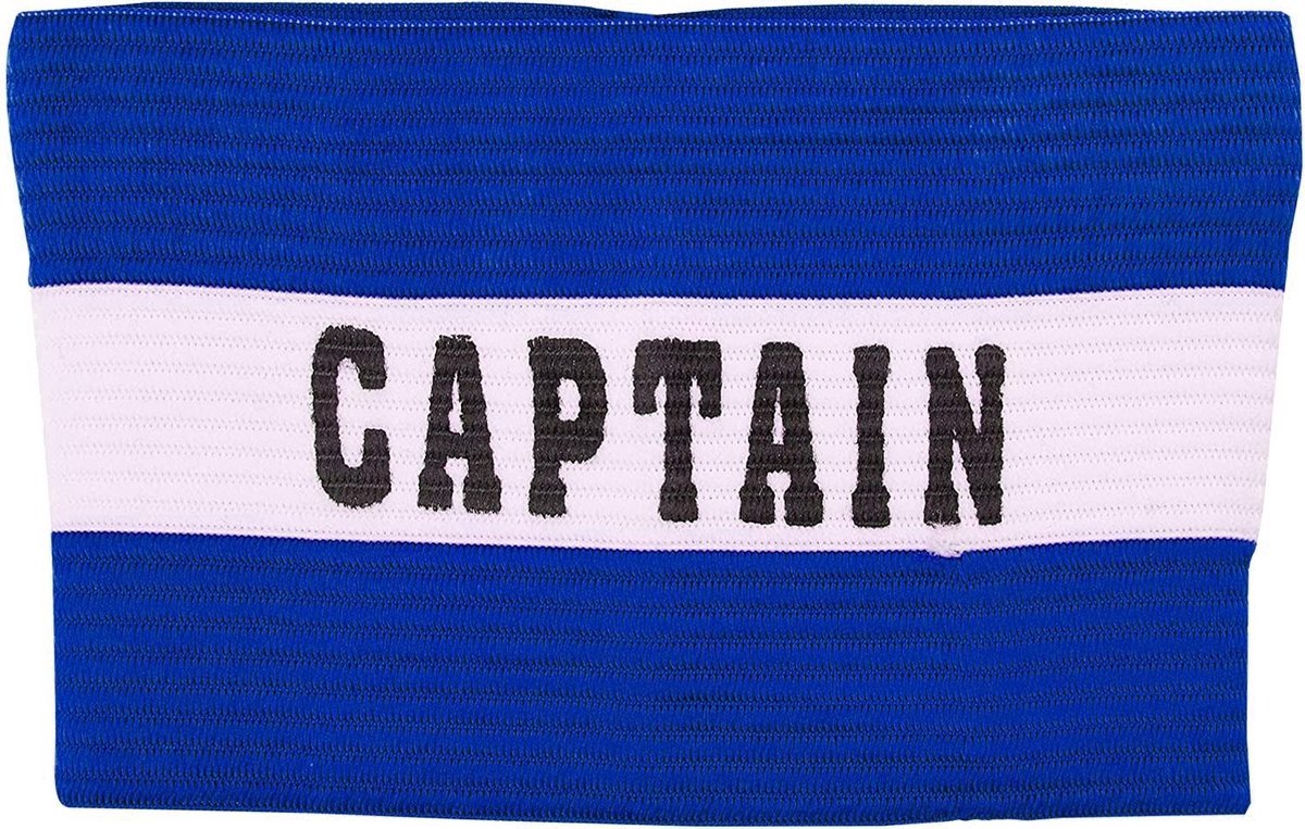 Aanvoerdersband Captain Blauw/Wit