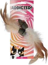 Addicted Muis met Veren - 20 cm - Kattenspeelgoed muis - Kattenspeeltje met veer - Met madnip - Met kattenkruid - Stuks 2