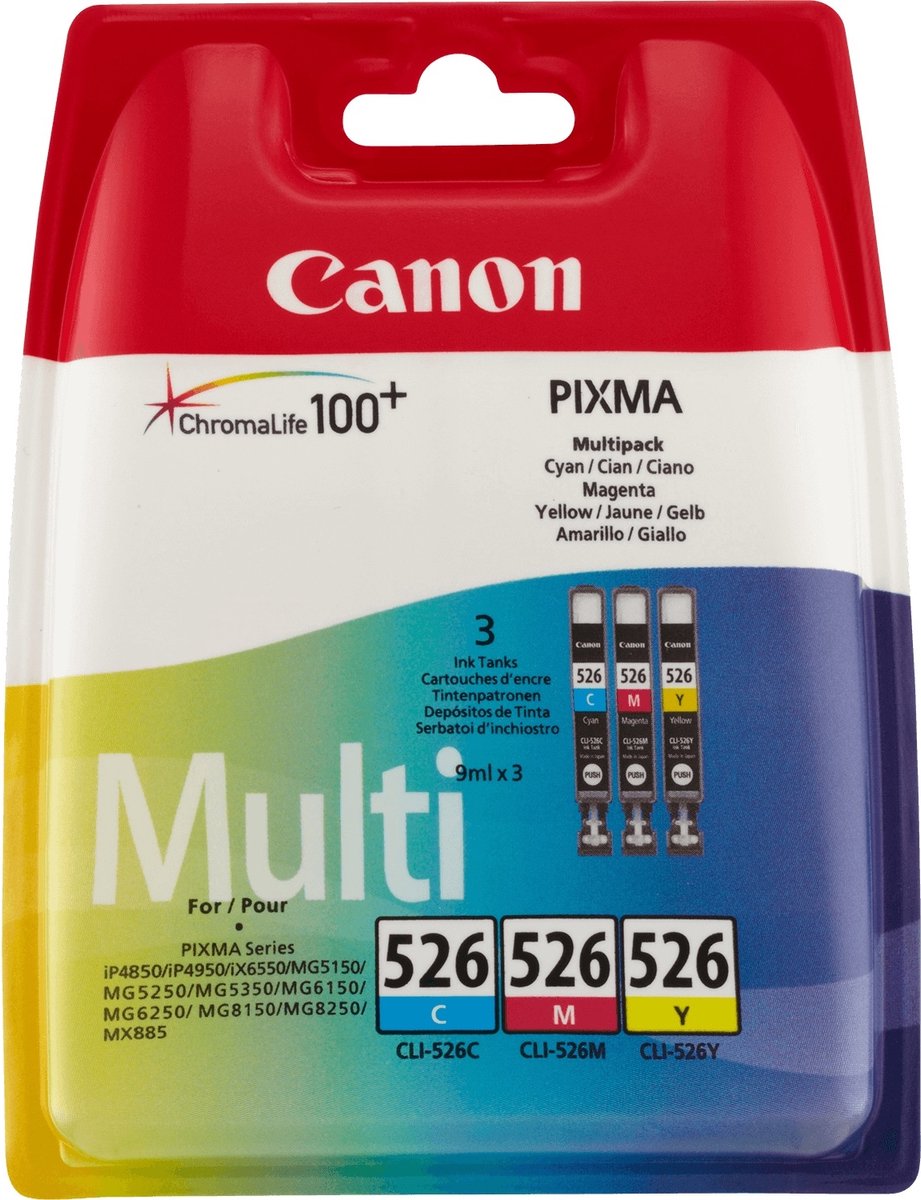 Canon CLI-526 Pack Cyan/Magenta/Jaune