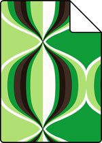 Proefstaal ESTAhome behangpapier grafisch motief groen - 135436 - 26,5 x 21 cm