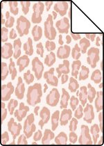 Proefstaal ESTAhome behang panterprint perzik roze - 128821 - 26,5 x 21 cm