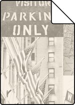 ESTAhome A4 proefstaal van behang uitzicht op de straten van New York beige - 137719 - 21 x 26 cm