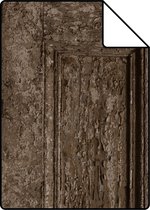 Proefstaal ESTAhome behang paneeldeuren donkerbruin - 138211 - 26,5 x 21 cm