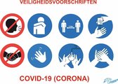 Veiligheidssticker Corona - Covid-19 - richtlijnen - hygiene maatregelen