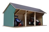 Kids Globe - Hangar agricole hangar agricole pour tracteurs - Ensemble de figurines de jeu - 45 x 22 x 28 - Échelle 1:32 (610192)