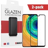 2-pack BMAX geschikt voor de Glazen Screenprotector Huawei Mate 30 Full Cover Glas / Met volledige dekking / Beschermglas / Tempered Glass / Glasplaatje