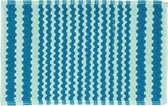 Lucy's Living Luxe badmat MOTI Aqua Blue exclusive – 50 x 80 cm – blauw - printje - badkamer mat - badmatten - badtextiel - wonen – accessoires - exclusief