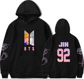 BTS Bangtan Boys Jin Hoodie Zwart - Maat M