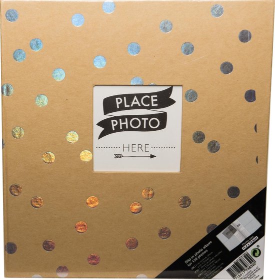 Fotoalbum Insteek - Fotoboek met goud zilver - Fotoformaat 11,4 cm x... | bol.com