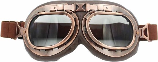 CRG vintage motorbril - smoke glas