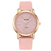 Metallic Yolako Rosé Pink Horloge | Roze | Kunstleer | Ø 38 mm | Fashion Favorite