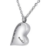 Zoëies as ketting broer forever in my heart zilverkleurig