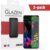 2-pack BMAX geschikt voor de Glazen Screenprotector LG G8x ThinQ Full Cover Glas / Met volledige dekking / Beschermglas / Tempered Glass / Glasplaatje