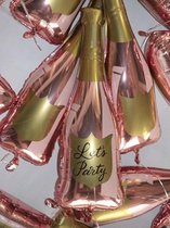 Champagne - Rose - Wijn - Fles - Ballon - Feest - Let's Party - Bubbels