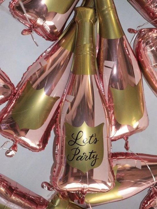 flexibel Billy Scheiden Champagne - Rose - Wijn - Fles - Ballon - Feest - Let's Party - Bubbels |  bol.com