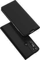 Luxe zwart agenda wallet hoesje Motorola Moto G8 Power