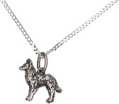 Tervuerense \ Groenendaeler Herder Puppy (mini) Hanger -merk COOLDOG™ in massief Zilver * inclusief ketting