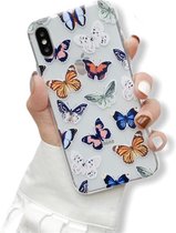 Casies Apple iPhone 6/6s hoesje - Butterfly / vlinder casie - TPU Soft Case - Backcover Transparant Case