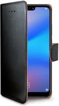Celly - Huawei P20 Lite - Wally Bookcase Black - Openklap Hoesje Huawei P20 - Huawei Case Black
