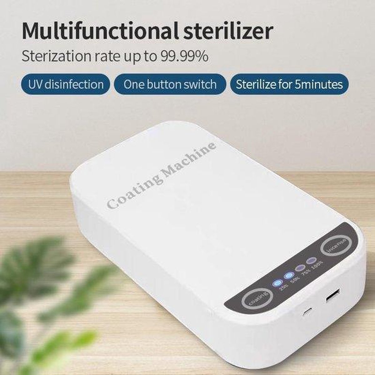 UV Desinfektions Sterilisator für Smartphones Kreditkarten Earpods