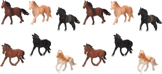 salon Feat Ontmoedigen 12x Plastic paarden speelgoed figuren 13,5 cm voor kinderen -  Speelgoeddieren -... | bol.com