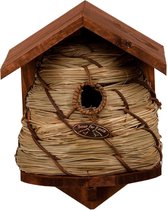 Vogelhuisje/nestkastje bijenkorf - Tuindecoratie nestkast vogelhuisjes