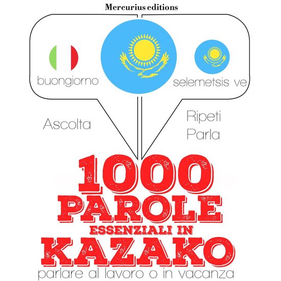 1000 parole essenziali in kazako - cover