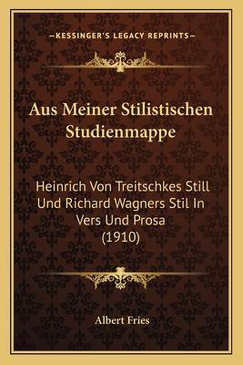 Aus Meiner Stilistischen Studienmappe van Albert Fries