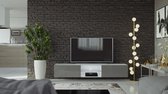 VIGO II Zwevend TV Meubel inclusief LED - TV Meubel Hoogglans Grijs / Wit - TV Kast Meubel - Modern Design - 30x180x40 cm