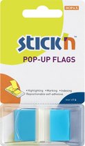 Stick'n Index tabs - 45x25mm, neon/transp. blauw/rechthoekig, 50 tabs