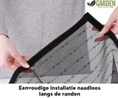 Garden Collection - Magnetisch vliegengordijn - (2x) 50x210 cm - Zwart - Gratis Schuurspons