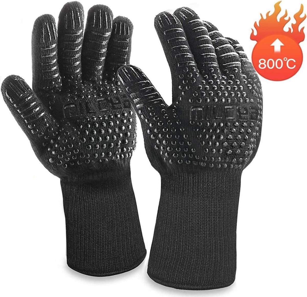 1 paire de gants de barbecue résistant à la chaleur Gant de taille