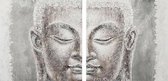 Fine Asianliving Boeddha Schilderij Wanddecoratie 3D Metal Foil Tweedelig