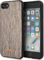 iPhone SE (2020)/8/7/6s/6 Backcase hoesje - Guess - Croco Goud - Kunstleer