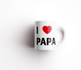 Mok: I ❤ papa - Vaderdag cadeau - Vaderdag mok