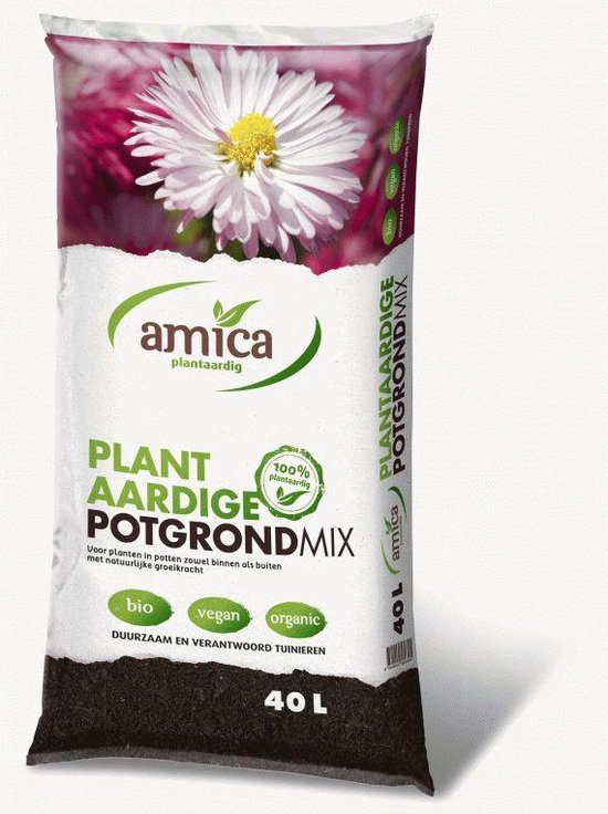 Foto: Amica plantaardige potgrondmix zak 40 liter