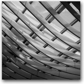 MN Collections - Schilderij - Architecture Photography. - Zwart, Wit En Grijs - 70 X 70 Cm