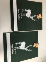 Tafellopers 'happy holidays' ( 2 stuks )