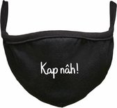 Kap nâh Rustaagh mondkapje - gezichtsmasker - wasbaar - niet medisch - zwart - tekst - bedrukt