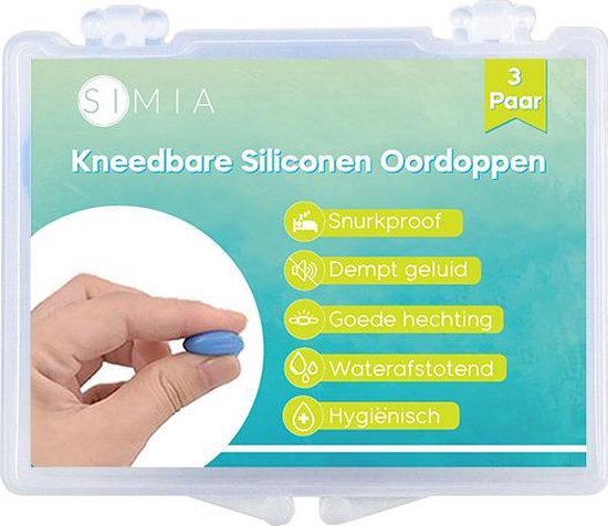 SIMIA™ Premium Siliconen Kneedbare Oordoppen tegen Geluidsoverlast - 6 Stuks