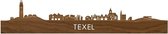 Skyline Texel Notenhout - 80 cm - Woondecoratie design - Wanddecoratie - WoodWideCities