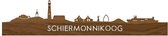 Skyline Schiermonnikoog Notenhout - 120 cm - Woondecoratie design - Wanddecoratie - WoodWideCities