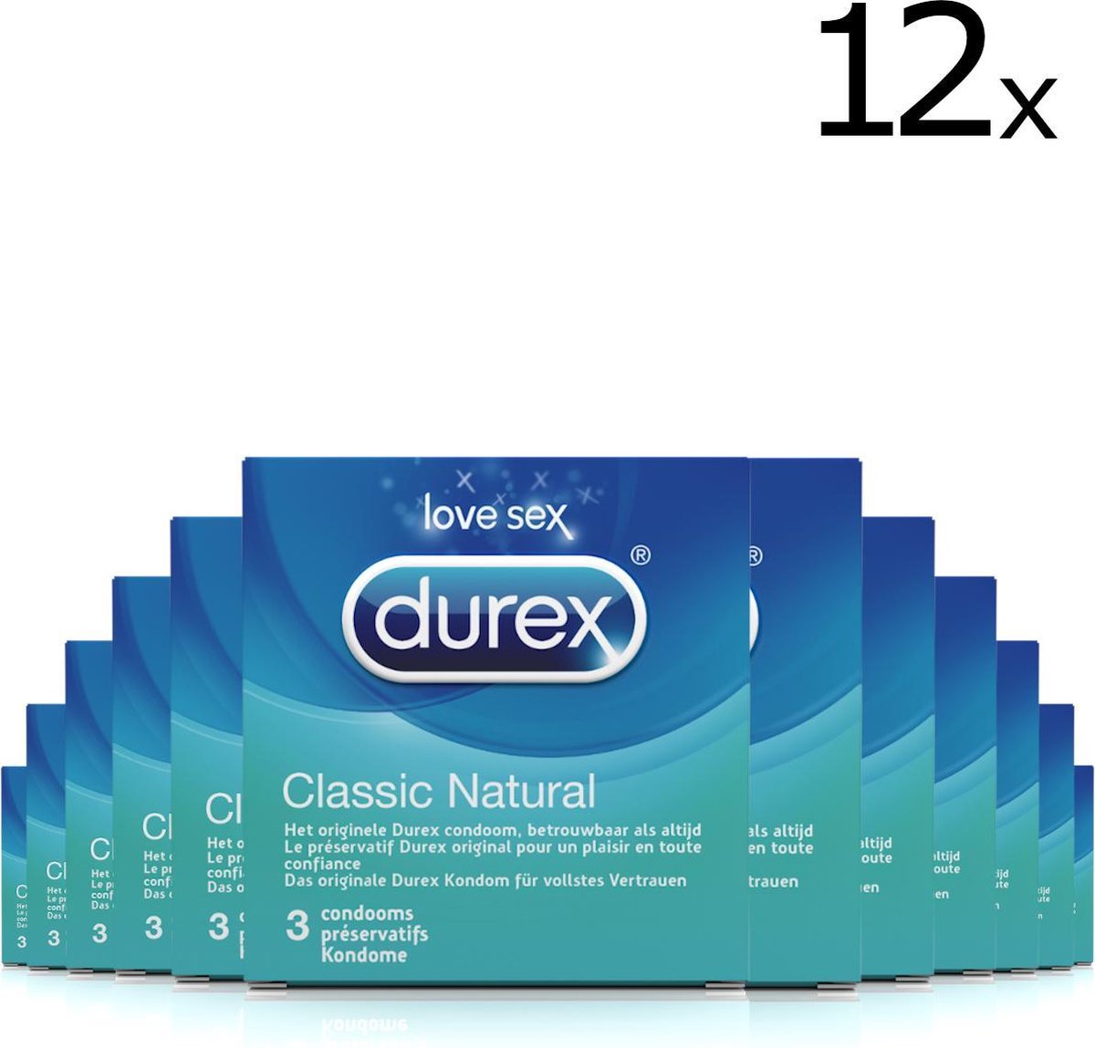 Durex Classic Natural 12 X 3 Stuks 1555