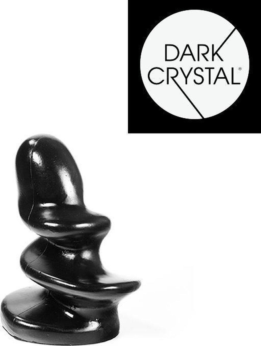 Dark Crystal Geschroefde Buttplug 11 x 16 cm - zwart