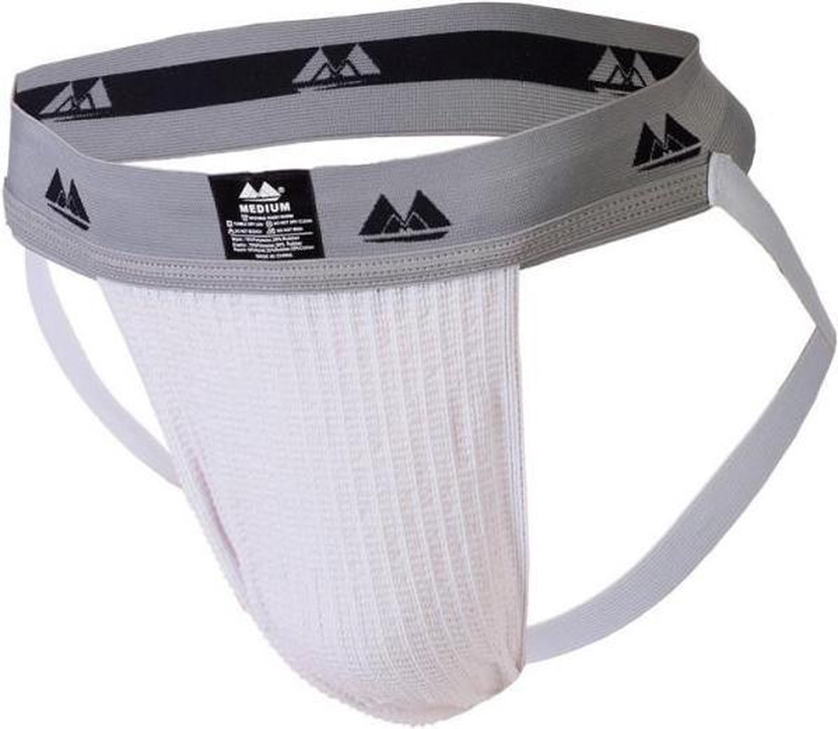 Jockstrap met elastische band 2 inch wit/grijs maat XL