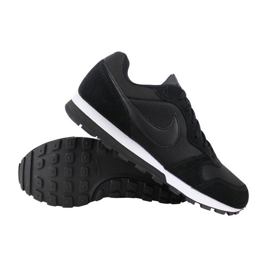 Nike Md Runner 2 Dames Sneakers - Black/Black-White - Maat 38.5 | bol.com