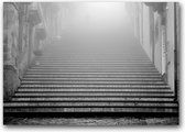 MN Collections - Schilderij - Cityscape Photography. - Zwart, Wit En Grijs - 80 X 110 Cm