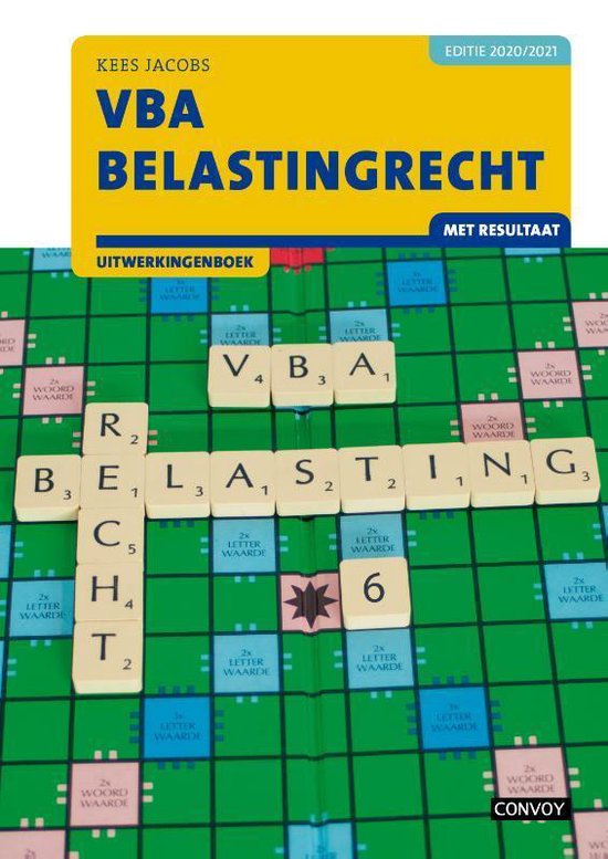 VBA Belastingrecht met resultaat 2020-2021 Uitwerkingenboek - cover