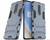 OnePlus 8 Hoesje - Armor Kickstand - Blauw